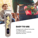 Electric Hair Trimmer Ergonomic Handle Low Noise Cordless Hair Clipper for Travel