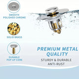 Bathroom sink drain plug, universal stainless steel filter with hair receiver, 1 unit