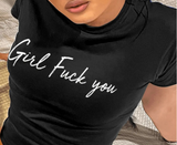 Letter Printed Casual Short-sleeved T-shirt For Women Street