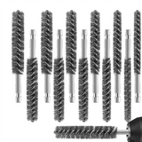 Bore Stainless Steel Bristles Wire Brush for Power Drill with Hex Shank Handle 12 Pcs