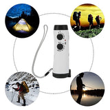 D300 Hand Crank Generator Multifunctional Portable Emergency Power Supply 5 LED Flashlight AM/FM Radio For Outdoor