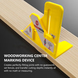 Wood 1/2 Thickness Gauge Woodworking Center Marking Device Wooden Board Oblique Cutting Positioning Puncher Carpenter