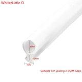 10M Plastic Steel Door Window Sealing Strip Silicon Rubber Door Window Seal Draft Stopper Hollow Bulb Barb Tubular Gasket O Type