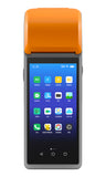 Orange Color High Speed Handheld PDAS Android 11 POS Terminal 4G with 58mm Thermal Receipt Printer 2+32GB memory