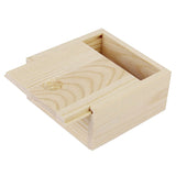 10Pcs 8.5X8.5X4cm Handmade Wooden Soap Jewelry Container Sliding Cover Box