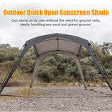 Outdoor Quick Open Sunscreen Shade Windproof Rainproof Waterproof Canopy Oxford Cloth Camping Picnic Sunshine Shelter