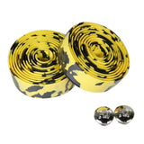 2pcs Road Bike Bicycle Handlebar Tape Camouflage Cycling Handle Belt Cork Wrap with Bar Plugs