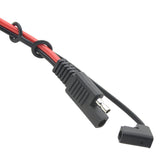 3PCS Heavy Duty Extension Cable with SAE Waterproof Cover Cap 18AWG 30CM