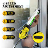 Cordless Caulking 10oz/300ml Electric Silicone 4 Adjustable Speed Adhesive Gun with LED Light for 20V Battery