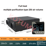 220V 250㎡/h Central System Purification Ventilator Heat Recovery Exchanger Fresh Air hine