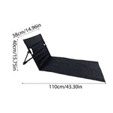 Portable Folding Seat Lightweight Camping Chair with Backrest Compact Beach Lounger for Outdoor Picnic Lawn Park