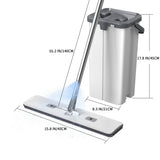 1pc Spray Mop For Floor Cleaning, Wet And Dry Use, Floor Cleaning System, Stainless-Steel Handle Mop, 4 Washable & Reusable Microfiber Mop Heads For Home Wall Window Cleaning