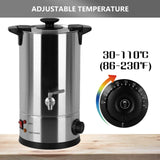 10L Electric with Spout 30-110 ℃ Furnace Wax Melter Stainless Steel Large Melting Pot Commerical