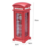1/12 Scale Wooden Telephone Booth Figurine Miniature Ornament Craft Accessory For Dollhouse Pretend Play Toys