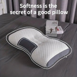 Adult knitted orthopedic pillow, antibacterial cotton neck pad, sleep aid, wear-resistant, ergonomic, contour support