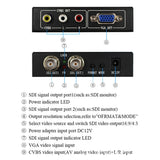 1 Set VGA/AV To SDI Converter Distributor One To Two High-Definition Converter Switcher