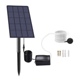 Aquarium Oxygen Aerator Low Noise Fountain Adjustable Angle Solar Powered Air Pump for Outdoor Garden