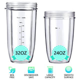 Blender Replacement Parts for Blenders 600W/900W/PRO - Extractor Blade 32Oz & 24Oz Huge Cups