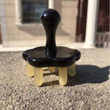 Natural sandalwood horn large teeth head scalp meridian yellow and white water massage hair treatment comb