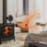 Wood Stove Fan Small Designed Fireplace Fans 4 Blades Heat Powered Fireplace Fans For Wood/Log Burner/Fireplace Black TP2001-3