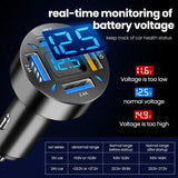66W 4 5 Ports Fast Charging PD Quick Charge 3.0 USB C Car Charger Adapter For Android Phone 13 12 Xiaomi Huawei with retail box