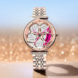 Women's Rotatable Car Wheel Luminous Quartz Watch