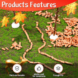 350 Pieces Mini Landscaping Miniature Brick Wall Small Bricks For Dollhouse Garden Parts,1/35 Scale