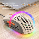 For M8 Ergonomic Gaming Cool Hollow Out Modeg Wired RGB Lighting Lightweight Mouse Color Matching Design