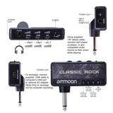 ammoon Electric Guitar Amplifier Amp 1/4 Inch Plug 3.5mm Headphone Jack & Aux In with Heavy Rock Distortion Effect