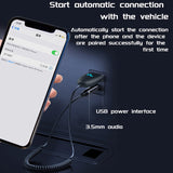 3.5mm Aux Bluetooth Adapter Dongle Cable For Car Bluetooth 5.0 Receiver Auto Handfree Car Kit Audio Music Player with Mic
