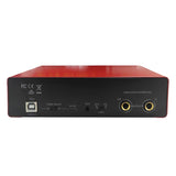1 Piece Sound Card Studio Record USB Audio Professional 48V Phantom For Recording Red