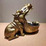 1pc Hippo Ornaments,Nordic Creative Home, Living Room, Shoe Cabinet, Entrance Key Storage Box, Desktop Miscellaneous Storage Tray, Snack Storage Box, Jewelry