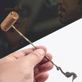 Retro Brass Pass Drill Dredge Drilled Creative Carving Spiral Ventilation Needle Cigarette Cigar Smoking Tool