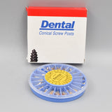 240pcs/box Gold Plated den tal Conical Screw Posts for Root Canal Filg Refills Nail