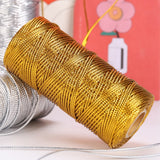 2PCS 1.5Mm And Sier Tag 16 Strands Flat Hollow Gold Wire Non-Stretch Gift Packaging Line