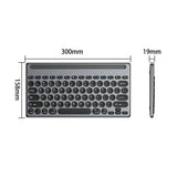 Keyboard Mouse Set 78key Bluetooth Wireless Four-Mode Type-C Charging Keypad with Card Slot Bracket for Desktop Laptop Office PC