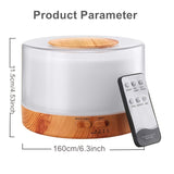 1pc 500ml Ultrasonic Air Humidifier with LED Light and Aromatherapy Diffuser for Home and Room