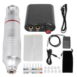 Tattoo Pen Set Strong Motor Comfortable Grip 90‑265V DC Interface Tattoo Gun Kit Aluminium Alloy for Tattoo Shop