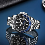 PAGANI DESIGN 40MM GMT Luxury Men Mechanical Wristwatch NH34 Automatic Watch Men's Stainless Steel Waterproof Clock Reloj Hombre