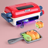 Children BBQ Grill Kitchen Mini Electric Barbecue Game Simulation Food Set Music Light Pretend Play Toys For Kids