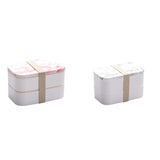 Boxes Marble Pattern Lunch Office Bento Box Microwave Dinnerware Food Storage Container For Adult