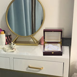 Size Wood Lacquered Glossy Single Watch Box with PU Leather Cushion