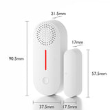 Door Window Home Security Wireless Magnetic Sensor Anti-Theft Alarm Sound and Light WiFi Smart Voice Tuya APP Control