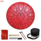 Tune Percussion Musical Instrument 8 Inch Steel Tongue Drum For Beginner Tune Hand Drum Pad Sticks Carrying Bag Percussion