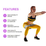 3pcs Resistance Bands For Legs And Butt, Fabric Exercise Bands With 3 Resistance Level