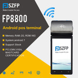 FP8800 smart handheld 5.5 inch Android pos system terminal hine with printer WIFI gps card reader