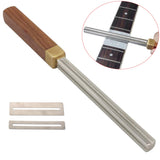 Portable Fret Dressing Metal File Edges Wooden Handle Repair Maintenance Luthier Tool Guitar Parts