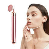 Roller Natural Jade Skin Care Massage Face Neck Body Pink Rose Quartz Electric Facial Massager Beauty Lift Slimming Tool