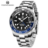2023 Brand-New PAGRNE DESIGN Men Mechanical Watches Stainless Steel Sapphire Glass 100m Waterproof Business Style Motion Watches