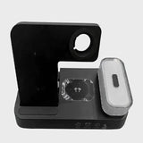 Wireless Charger 3 in1 S23 S22 S21 Ultra 30W Fast Charging Station Watch 5/5 Pro/4 Chargers Stand New Alarm Clock Night Light